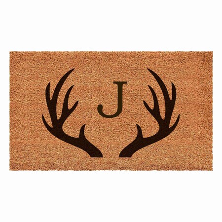 Calloway Mills Monogram Door Mat, Black, Natural, 36 in W x 72 in L 108803672J